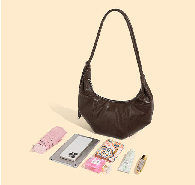 Stylish Women's Curved Shoulder Bag - Fashionable Crossbody Purse for Daily Use, Work & Travel | Trendy Handbag for Outfits & Accessories