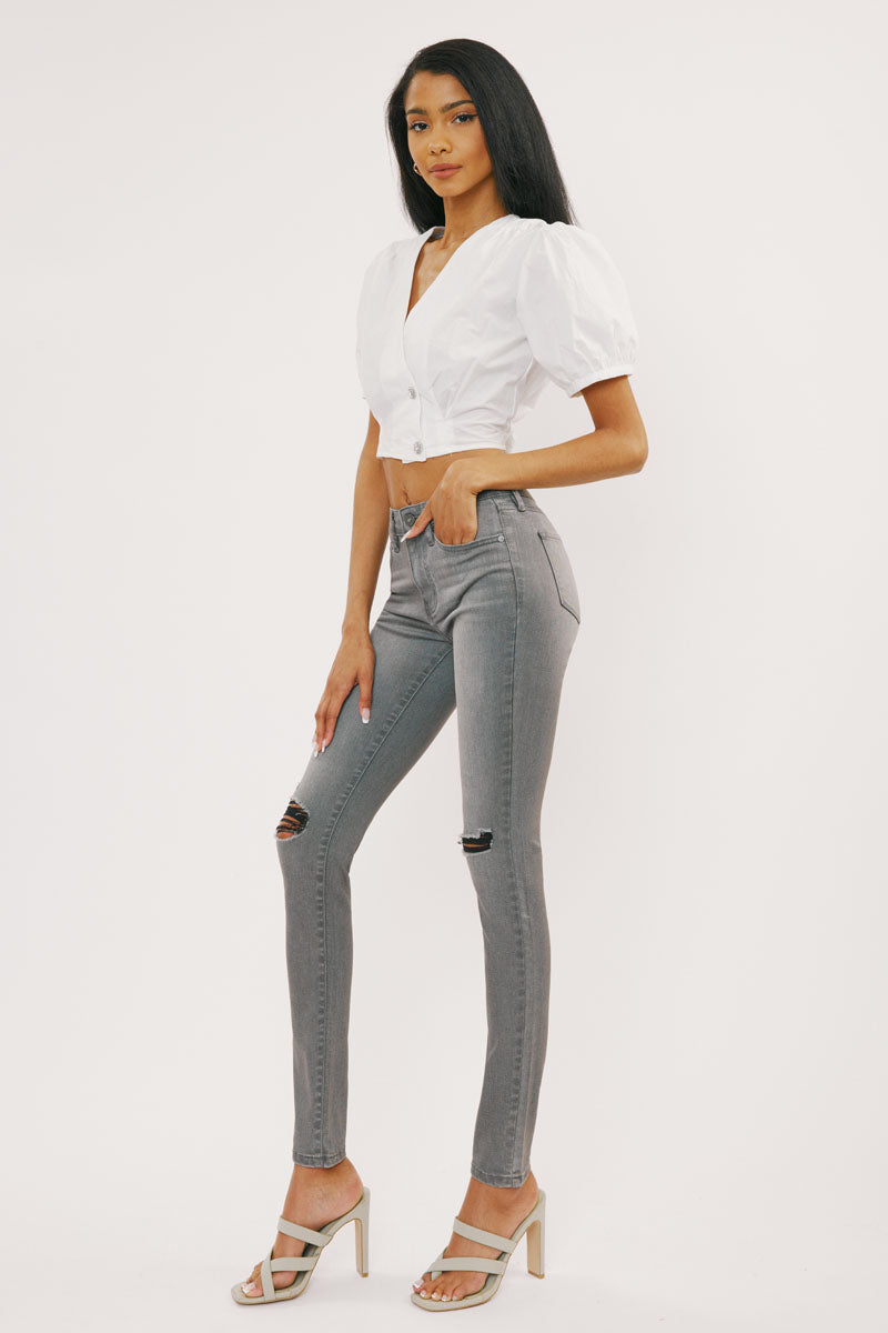 Logan Mid Rise Super Skinny Jeans for Women - Stretchy Denim Pants, Slim Fit, Comfortable & Trendy | Perfect for Casual Wear, Office & Night Out