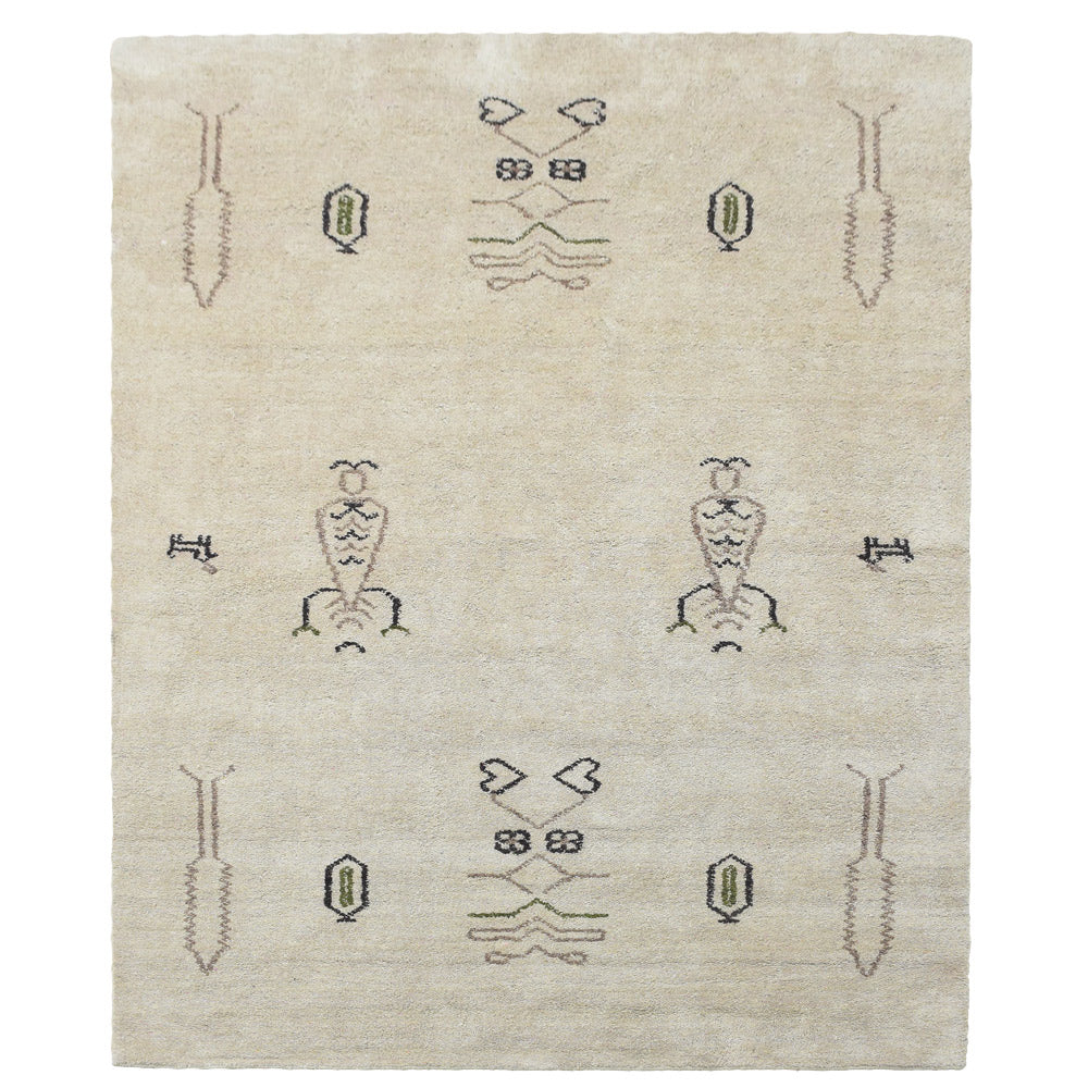 Hand Knotted Bohemian Style Rug - Soft & Durable for Living Room, Bedroom, or Office Decor