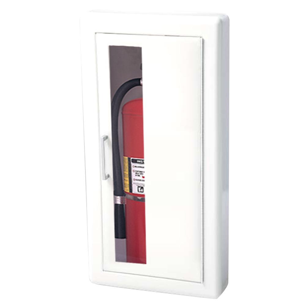 JL Industries 1817V10 Ambassador Fire Extinguisher Cabinet - Vertical Duo Panel with Pull Handle - Wall Mounted Fire Safety Storage for Home, Office & Commercial Use