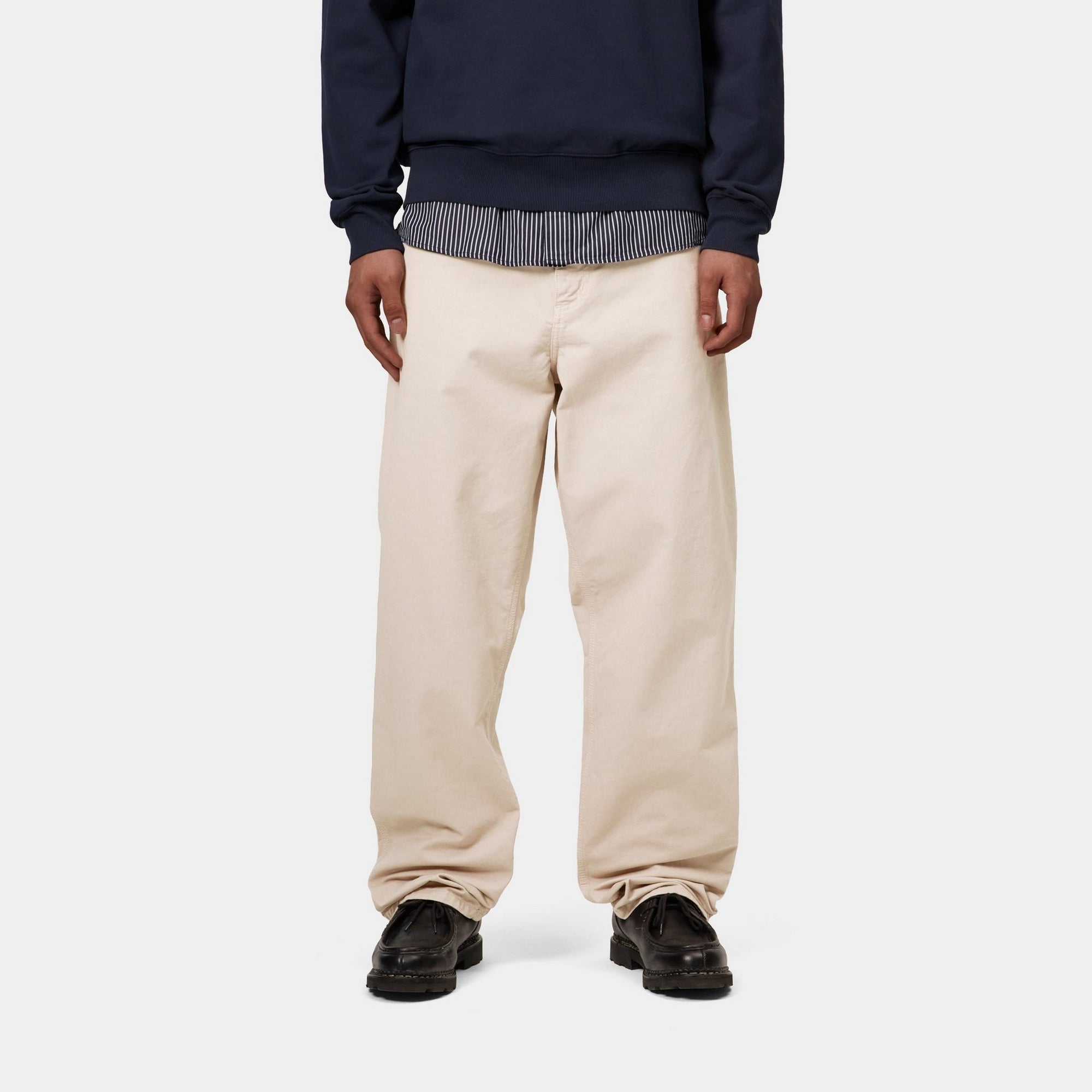 Single Knee Pant Drill | Fleur De Sel Garment Dyed Work Pants for Men - Durable & Stylish for Construction, Hiking & Outdoor Activities