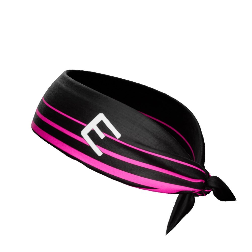 Pink Crossbar Tie Headband for Women - Soft Stretchy Hair Band for Running, Yoga, Workouts & Everyday Use
