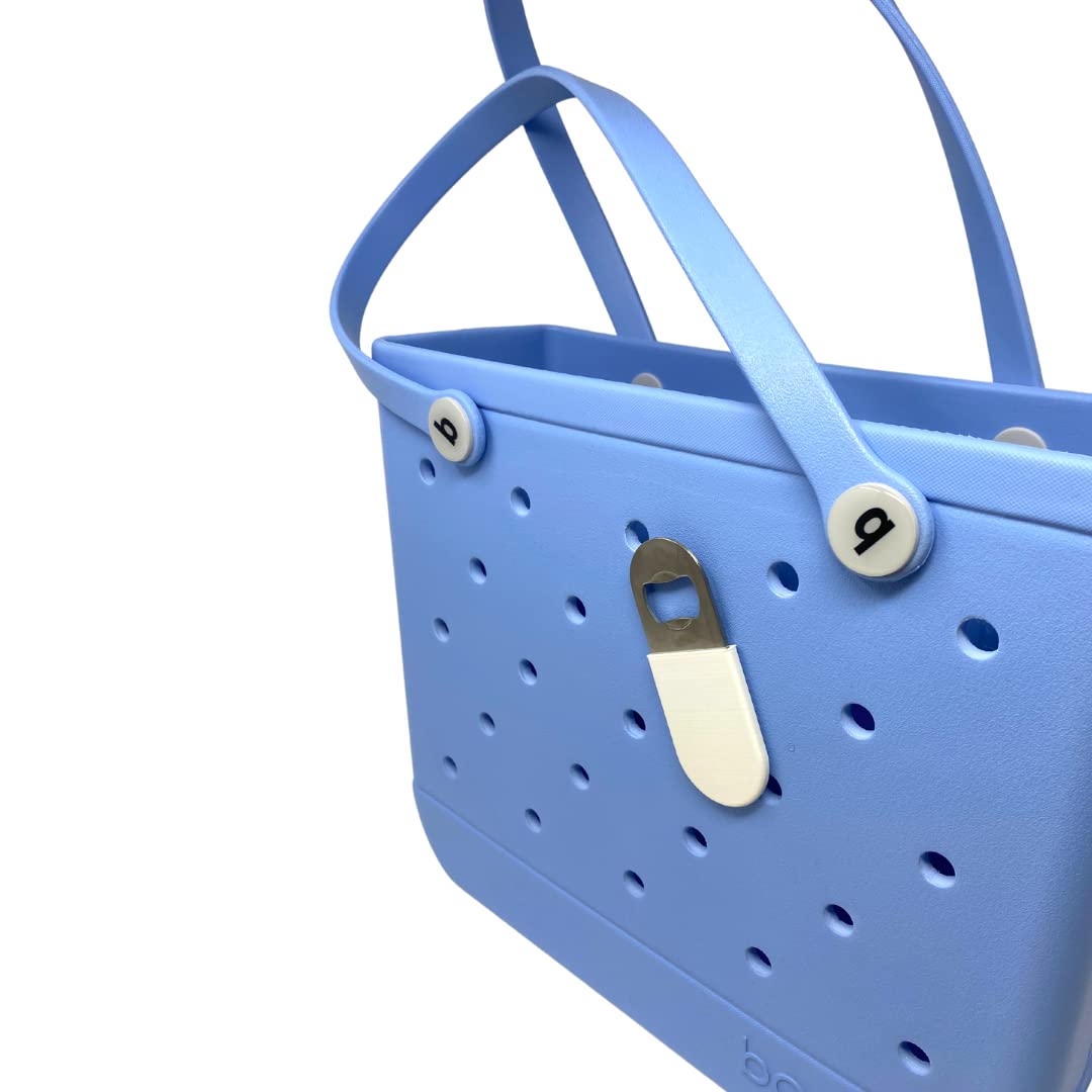 BOGLETS - White Bottle Opener Charm for Bogg Bags | Compact & Stylish Accessory for Totes | Perfect for Beach Trips, Picnics & Outdoor Adventures