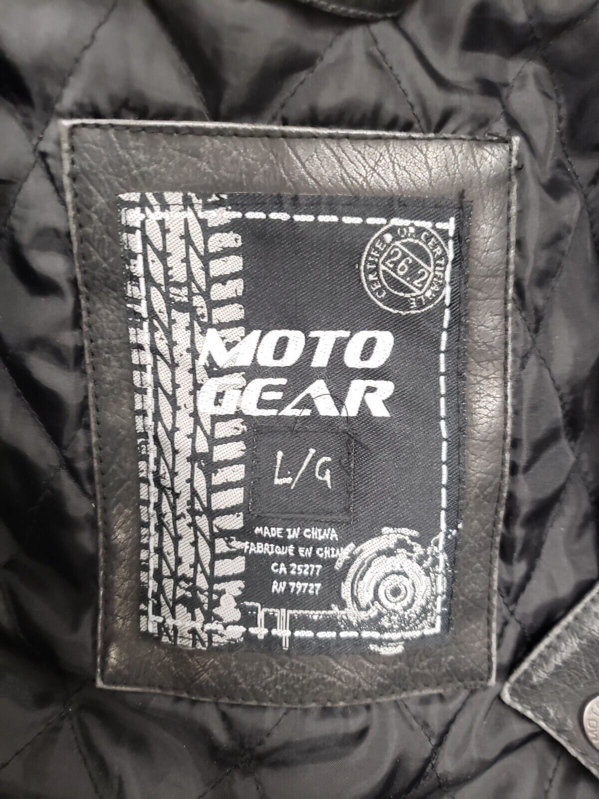 MotoGear Genuine Leather Jacket for Men - Size Large - Motorcycle Riding, Casual Wear & Outdoor Adventures