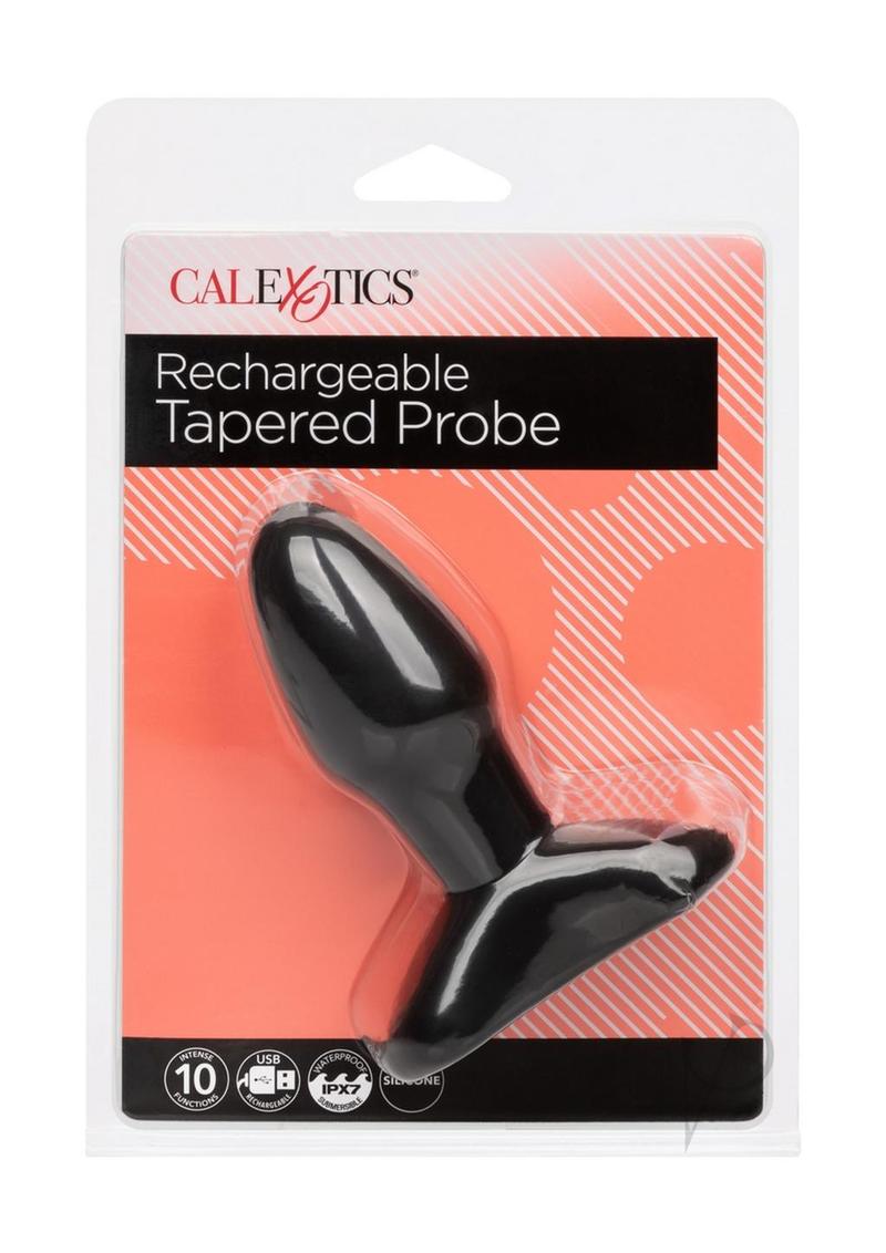 Rechargeable Silicone Anal Stimulator - Tapered Probe for Enhanced Pleasure | Black | Perfect for Solo Play & Couples Exploration