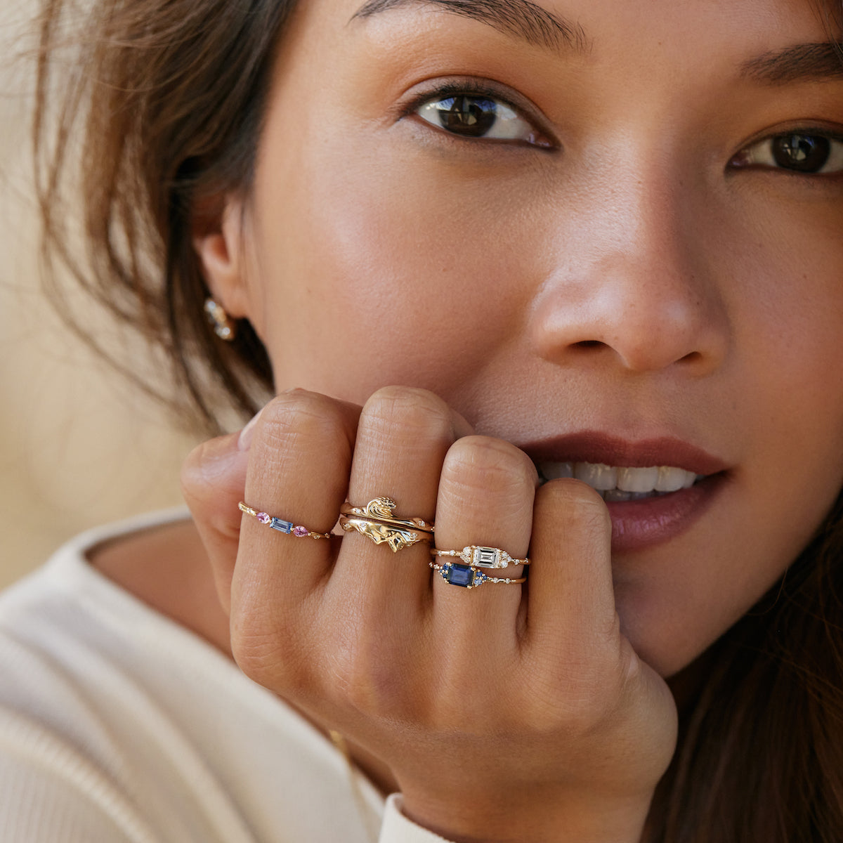 Wave Ring for Women - Elegant Minimalist Gold & Silver Stackable Rings - Perfect for Everyday Wear, Gifts & Special Occasions