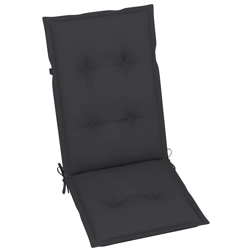 **CHARMMA 6-Piece Patio Reclining Chairs Set with Cushions – Solid Acacia Wood, Gray – 58.15KG – Outdoor Lounge Furniture for Garden, Poolside & Backyard Relaxation**
