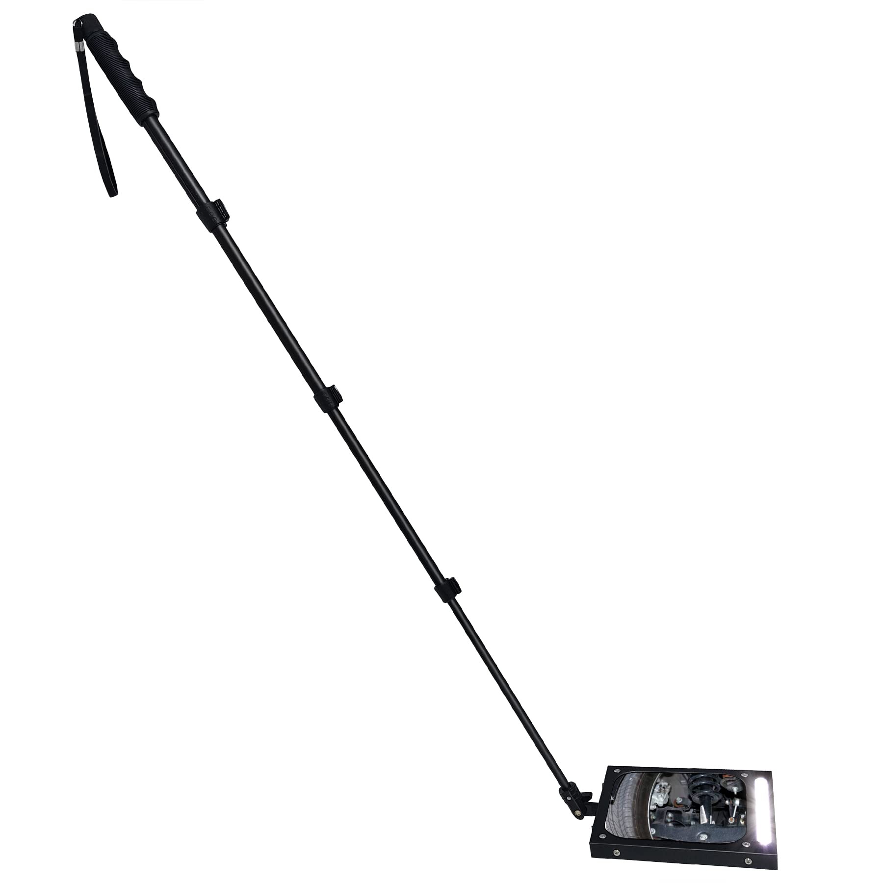 Rechargeable LED Telescoping Inspection Mirror - 7.87 Inch Extendable Car Mirror for Auto Repair, Home Maintenance & Hard-to-See Areas | Portable Vehicle Inspection Tool with Bright Light