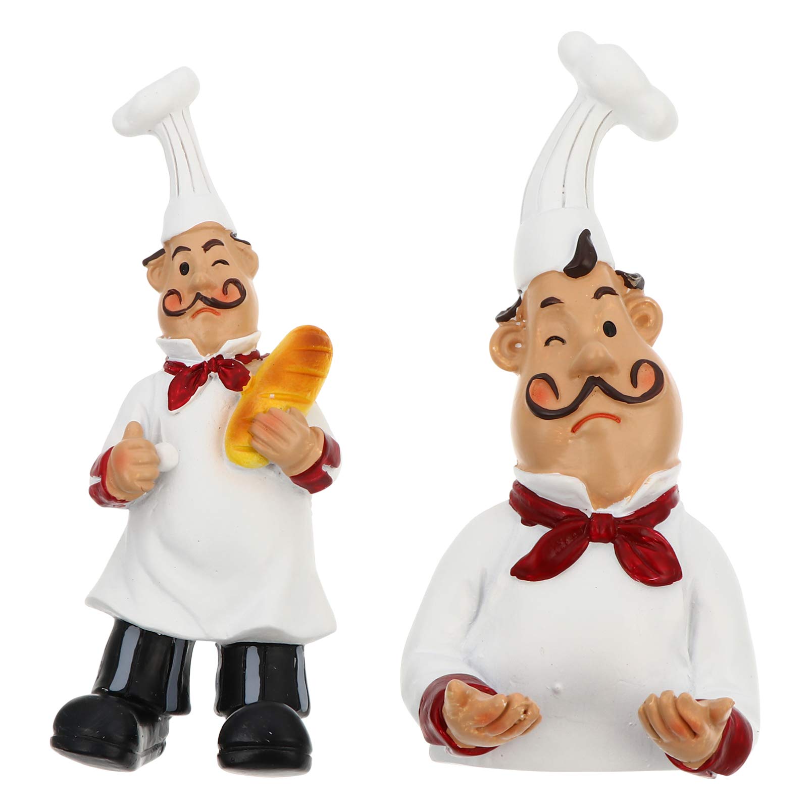 DOITOOL 2-Pack French Chef Wall Hooks - Decorative Kitchen Wall Hangers for Utensils, Aprons & Towels - Rustic Punch-Free Wall Mounted Rack with Chef Figurine Design - Perfect for Farmhouse & Vintage Style Kitchens