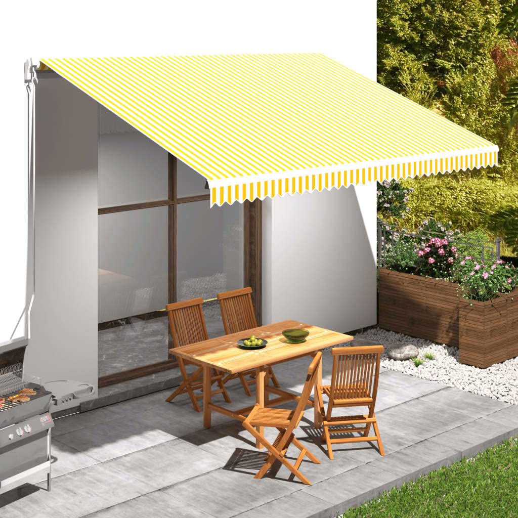 Retractable Patio Awning - Half Cassette Sun Shade Canopy Cover for Windows & Doors | 177.2