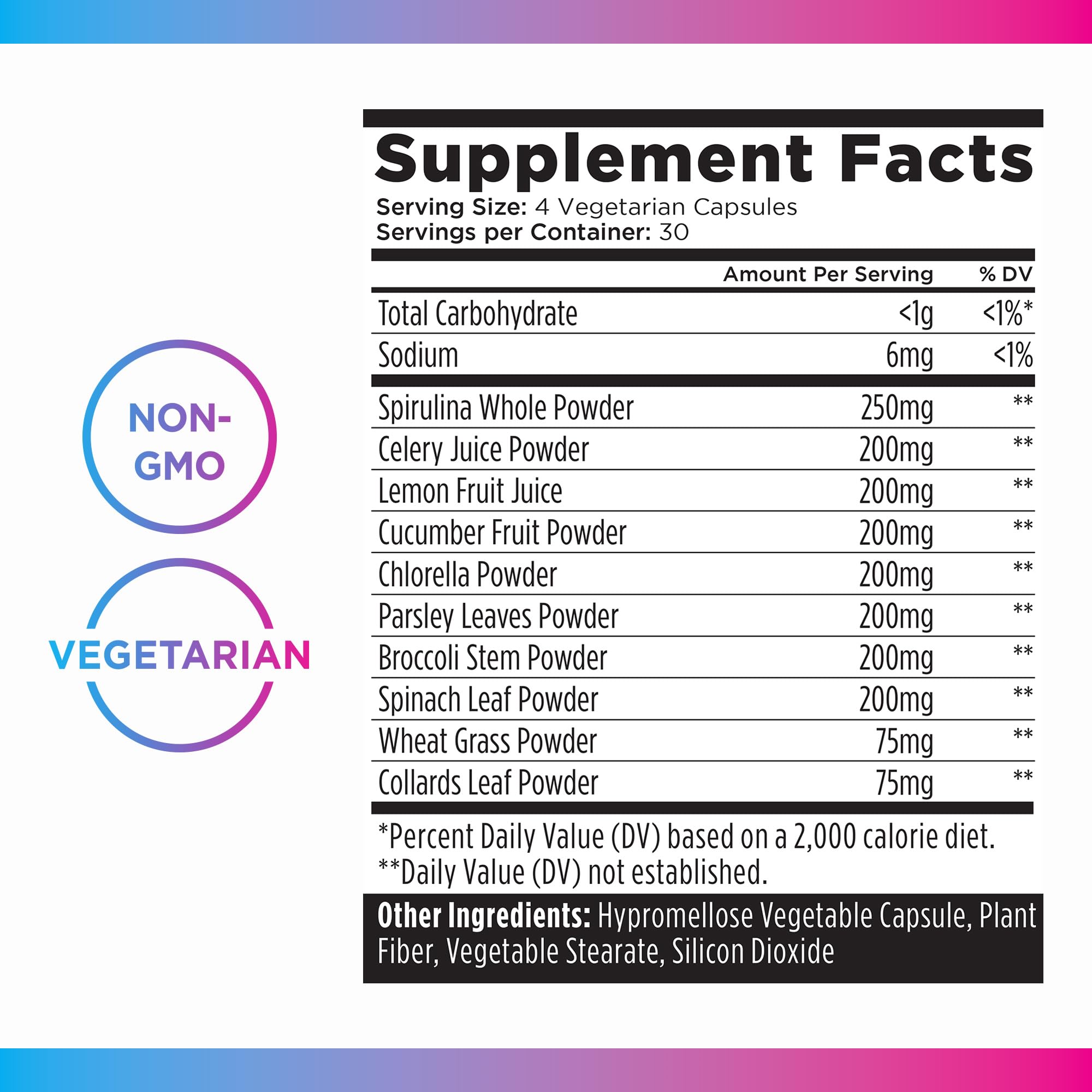 Livingood Daily Greens Capsules (120 Vegetarian Capsules) - Super Greens Powder Supplement with Spirulina, Chlorella, Broccoli & Spinach for Energy Boost, Digestive Support & Gut Health - Fruit & Vegetable Supplement for Active Lifestyles, Detox & Immune Support