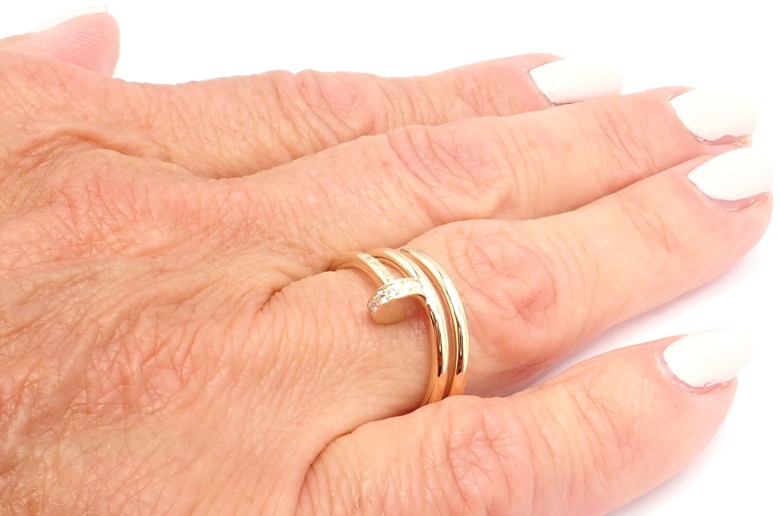 Cartier Juste Un Clou 18k Yellow Gold Diamond Nail Band Ring - Size 53 Luxury Jewelry for Women, Perfect for Anniversary Gifts, Date Nights & Special Occasions