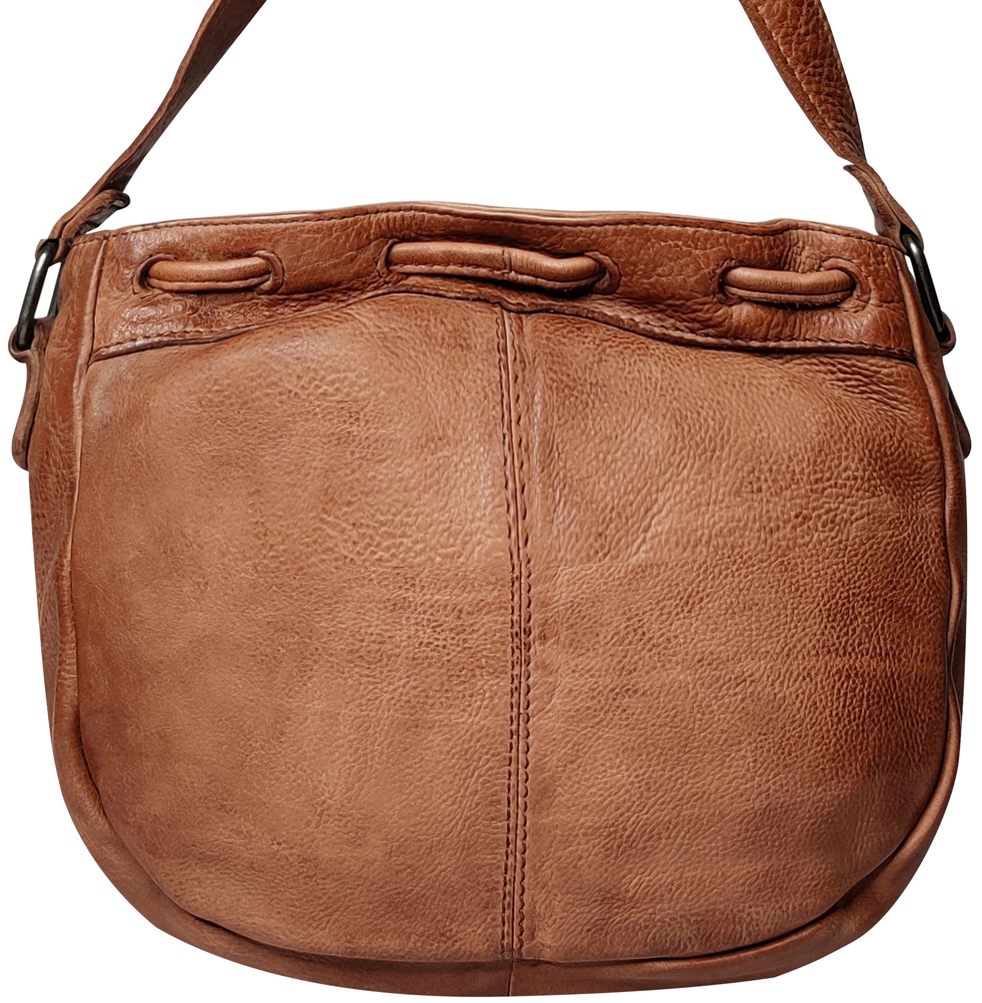 Premium Genuine Leather Shoulder Bag for Women - Classic Cognac Brown Crossbody Purse - Perfect for Work, Travel & Everyday Use