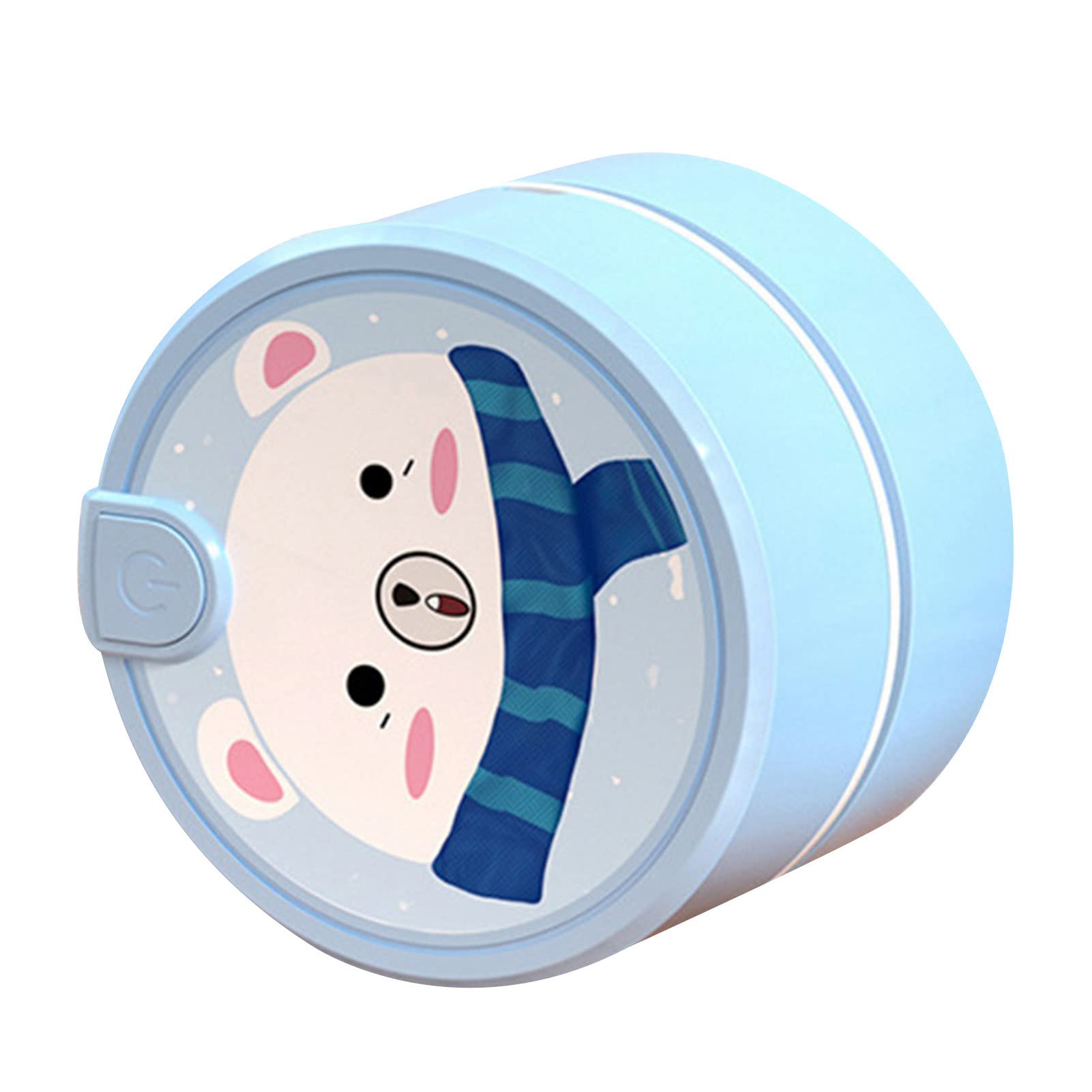 Heakiya Wireless Mini Vacuum Cleaner - Portable Handheld Vacuum with Cartoon Design, Lightweight & Powerful Suction for Home, Car, Office (Blue) - Perfect for Cleaning Desks, Keyboards, Pet Hair & Small Spaces