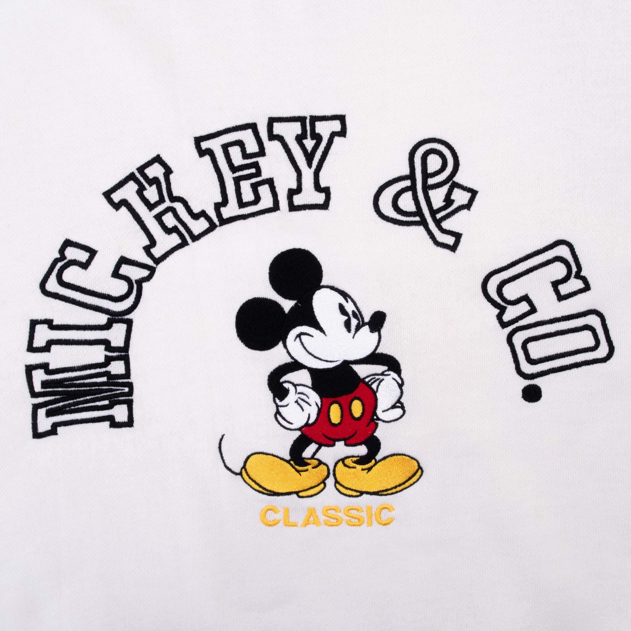 Vintage 1990s Disney Mickey Mouse & Co White Sweatshirt XL - Retro Cartoon Graphic Hoodie for Casual Wear & Disney Fan Gifts