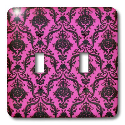 3D Rose Double Toggle Switch - Black Formal & Hot Pink | Wall Decor, Home Office Accessory, Gift for Switch Enthusiasts
