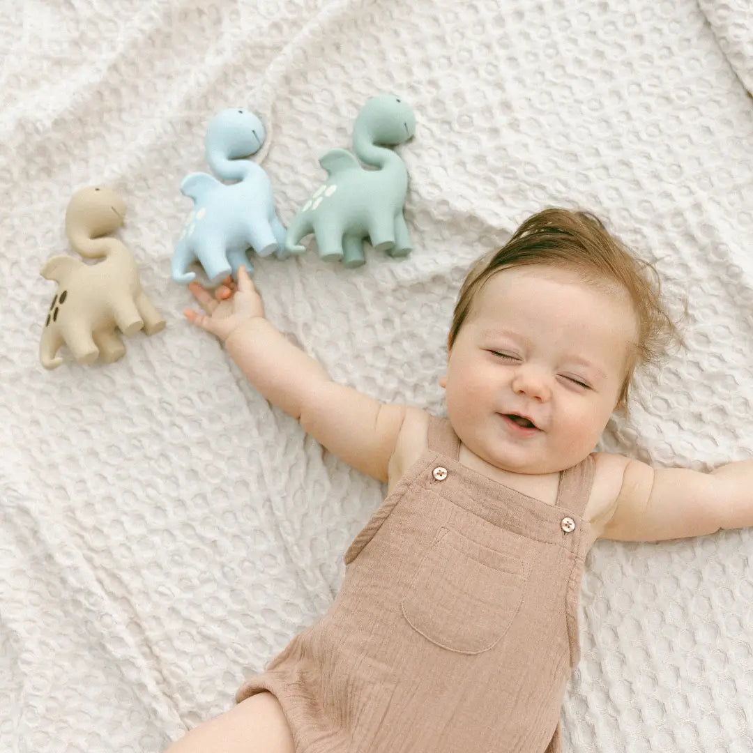Diplo the Dino Dragon Natural Rubber Teether - BPA-Free Baby Teething Toy for Soothing Sore Gums | Perfect for Infants 3+ Months | Cute Dinosaur Design for Playtime & Teething Relief