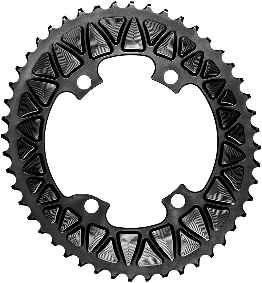 AbsoluteBLACK Premium Sub Compact Oval Chainring 48T 110 BCD 4-Bolt 11-Speed - Lightweight & Durable Bike Chainring for Road & Mountain Biking, Gravel & Cyclocross Racing