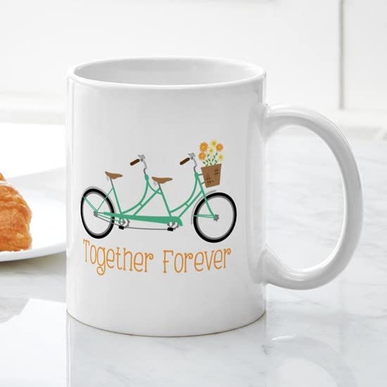 Together Forever Ceramic Coffee Mug 11 oz (325 ml) - Perfect for Couples, Anniversaries & Romantic Gifts - Ideal for Coffee, Tea & Hot Drinks at Home or Office