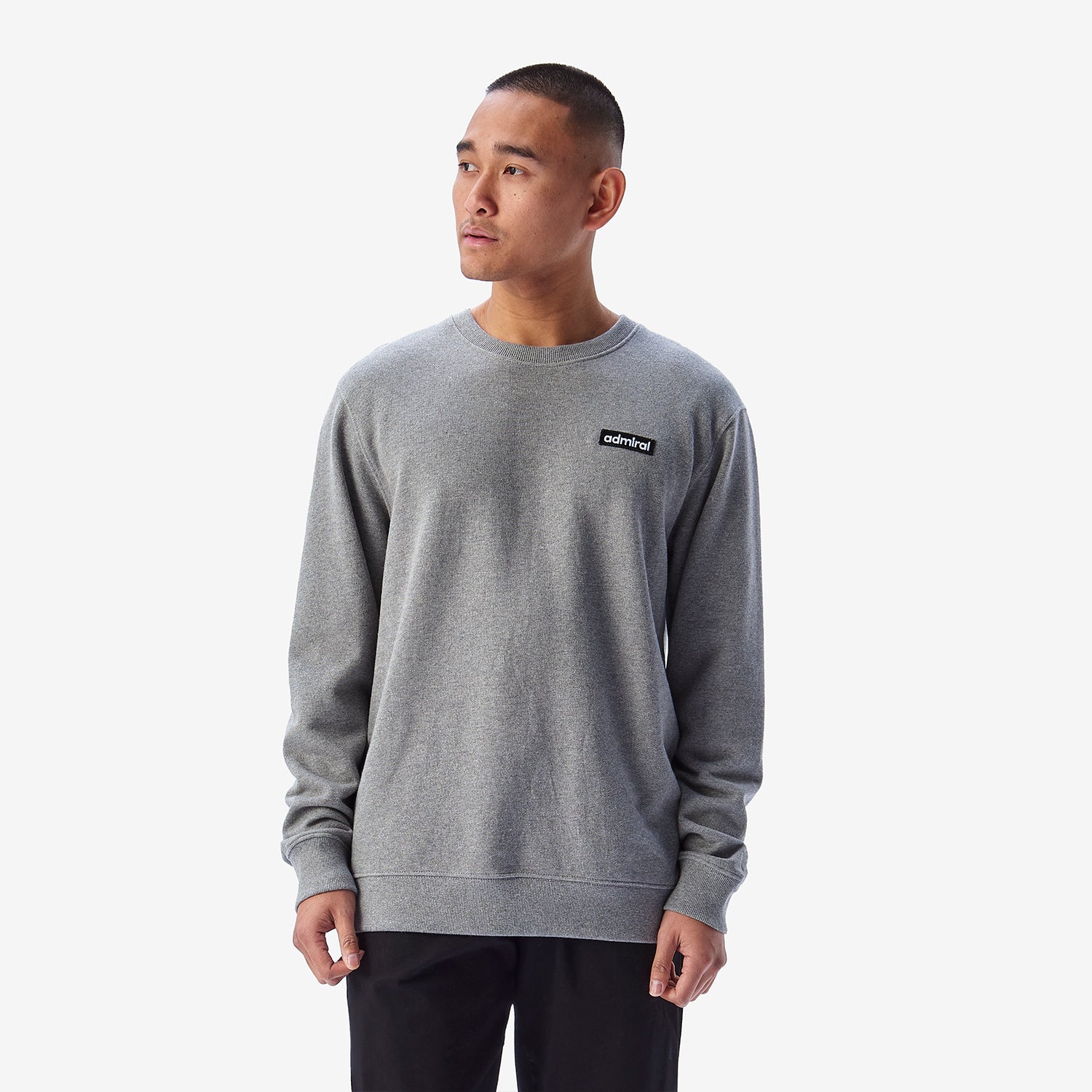 Stamford Embroidered Sweatshirt for Women - Soft Grey Marl Pullover - Casual Streetwear & Loungewear for Everyday Comfort