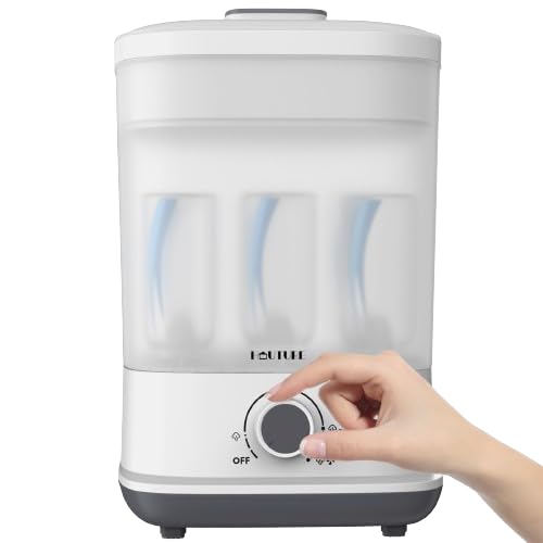HAUTURE Baby Bottle Sterilizer and Dryer - Electric Steam Sanitizer for Baby Bottles, Pacifiers & Breast Pump Parts | One-Touch Operation | Perfect for Daycare, Travel & Home Use