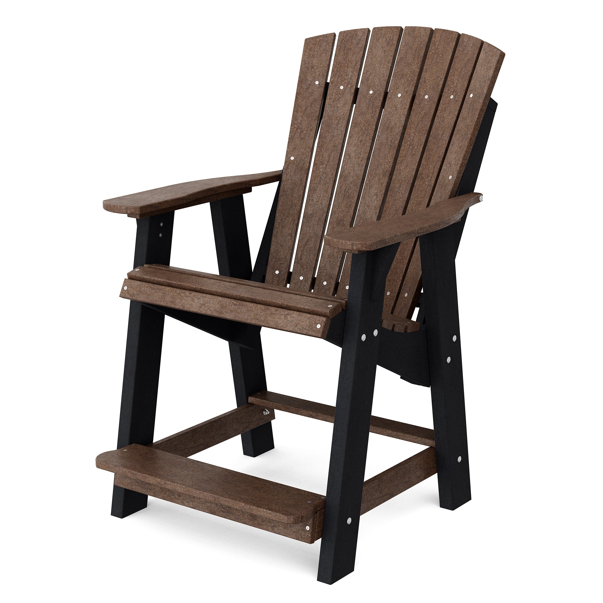 Premium Heritage High Adirondack Chair - Solid Wood Outdoor Patio Furniture for Garden, Deck, Poolside & Backyard Relaxation