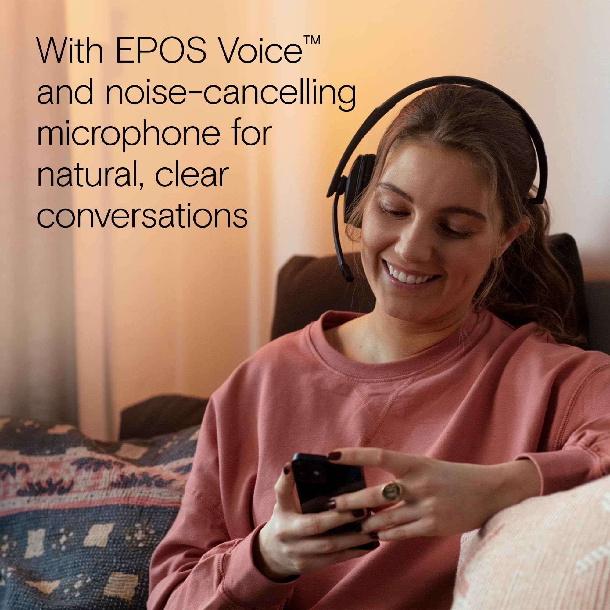 EPOS I SENNHEISER ADAPT 231 Wireless Bluetooth On-Ear Headset with USB-C Adapter - Certified for Microsoft Teams & UC - Black | Perfect for Remote Work, Video Conferencing & Office Use