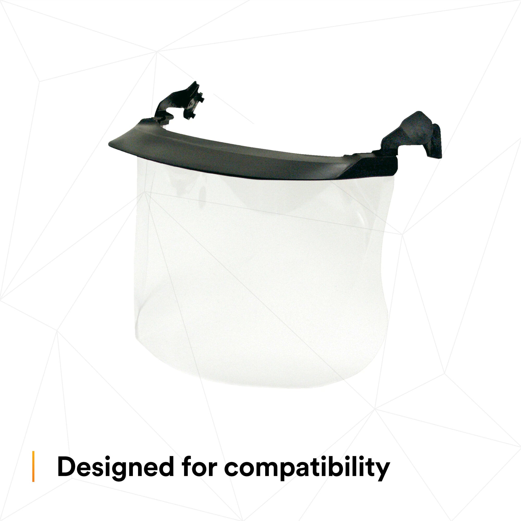 3M Clear Polycarbonate MultiVisor System V4F 10P - Safety Face Shield for Construction, Lab & Healthcare Workers - Impact Resistant Protective Visor for Welding, Grinding & Chemical Handling