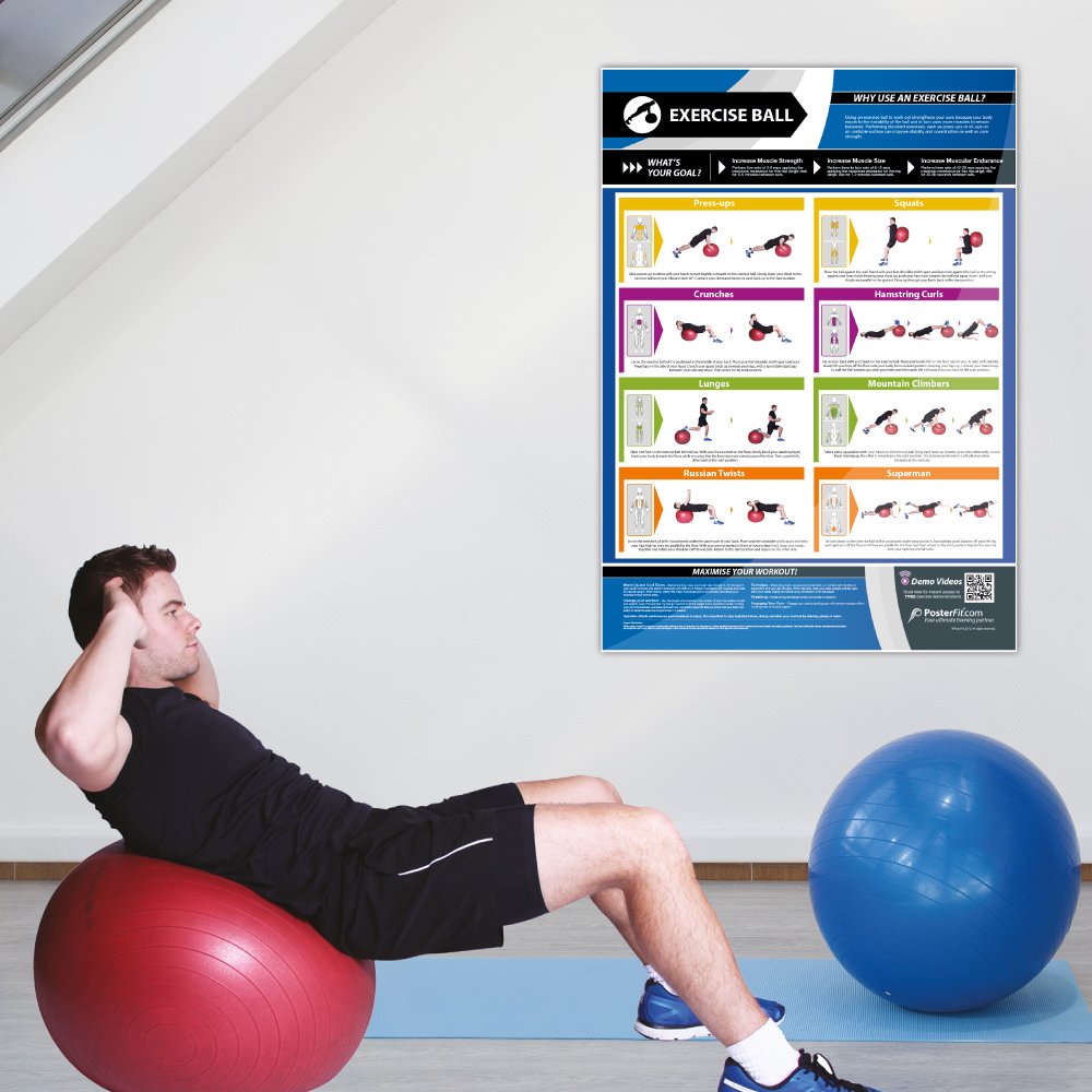 Premium Exercise Ball for Full Core Workout & Strength Training - 23.4