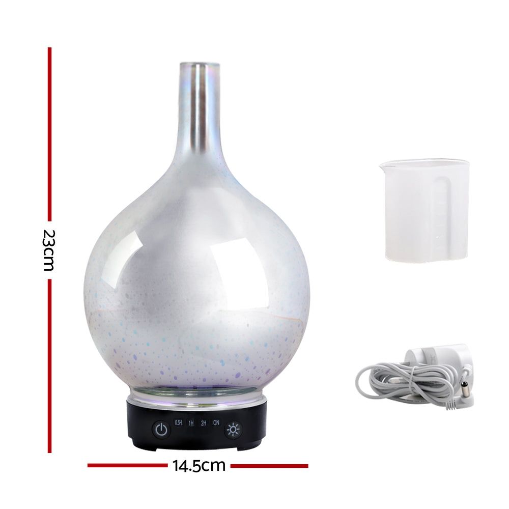 3D LED Aroma Diffuser with Firework Effect - 100ml Essential Oil Humidifier for Home, Office & Yoga Studio - Perfect for Relaxation & Aromatherapy