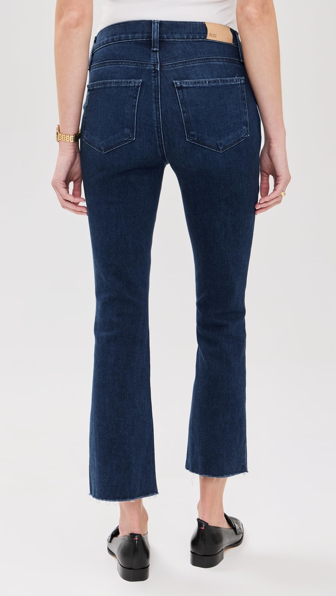 PAIGE Women's Claudine Maternity Jeans with Raw Hem - Stretch Denim Pants for Pregnant Women | Comfortable & Stylish Pregnancy Outfit for Work & Casual Wear