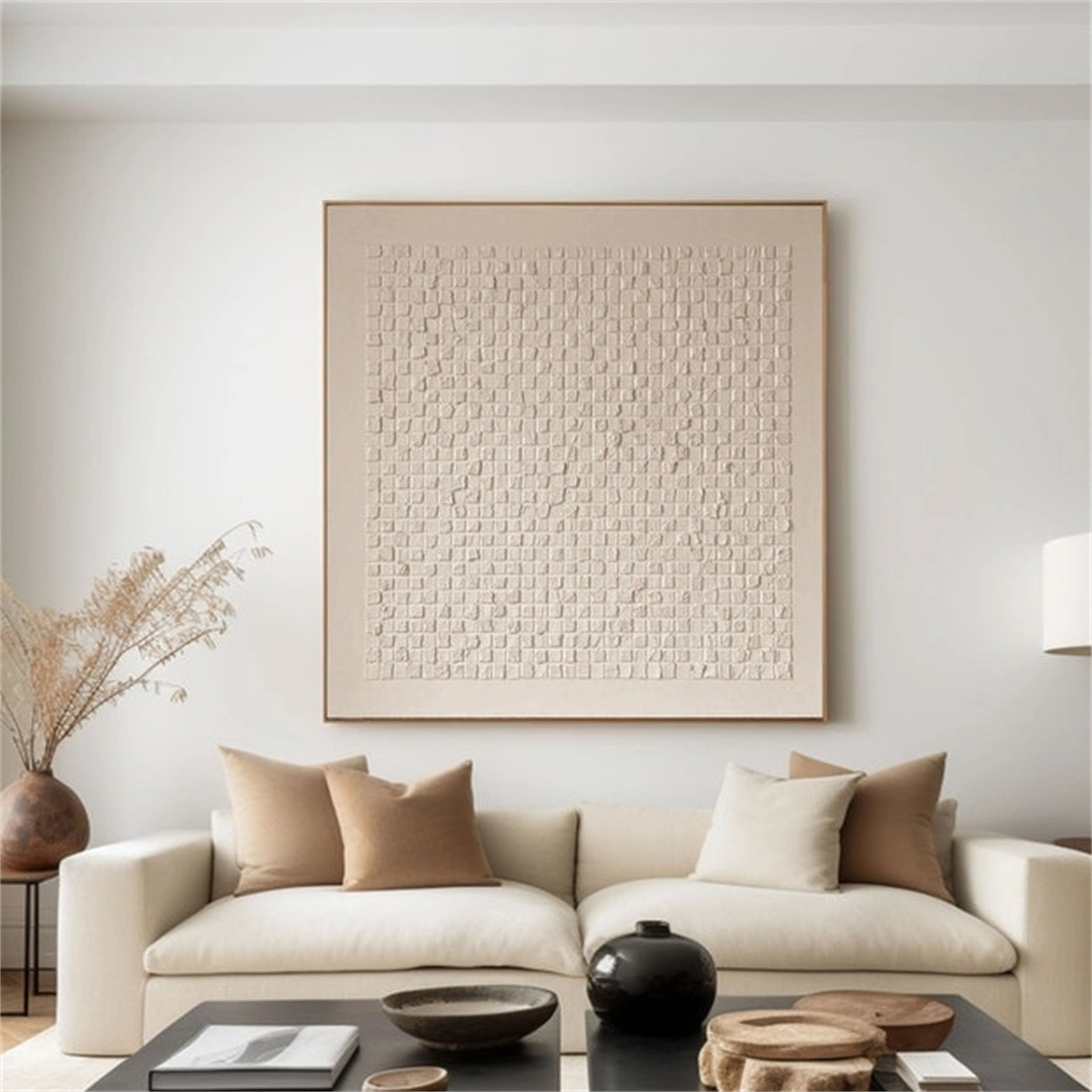 Beige & Brown Abstract Wall Art Print #BB086 - Modern Home Decor for Living Room, Bedroom & Office