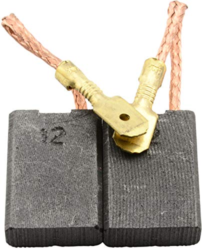 Premium Carbon Brushes CA-15-22178 Replacement for Metabo Grinder W 21230 (0.24x0.63x0.94 Inch) - Auto Stop, Spring & Cable Included - OEM Parts 316033095 & 316033950 - Perfect for Professional Metalworking & Woodworking Projects