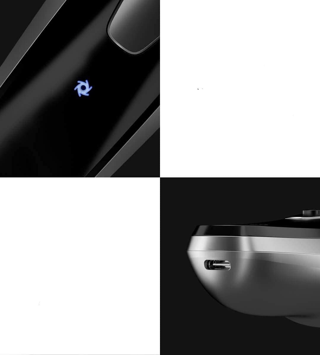 Premium Men's Electric Shaver - 3D Rotary Cordless Rechargeable Razor with Pop-up Trimmer | Waterproof Wet/Dry Shaving | Travel & Daily Grooming Essential | Black