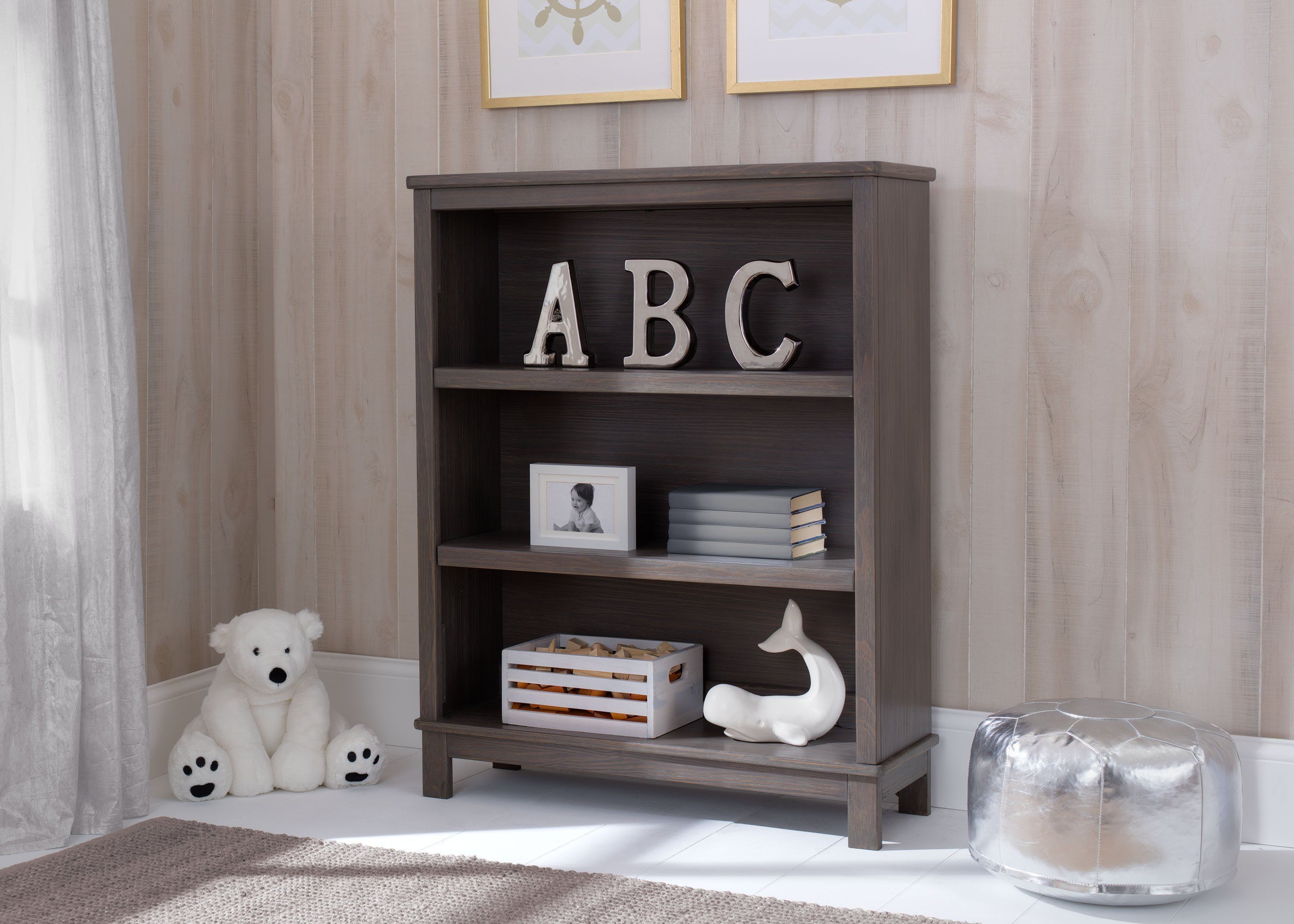 Cambridge Bookcase Hutch with Storage Shelves - Stylish Wooden Bookshelf for Living Room, Office & Study Room Organization