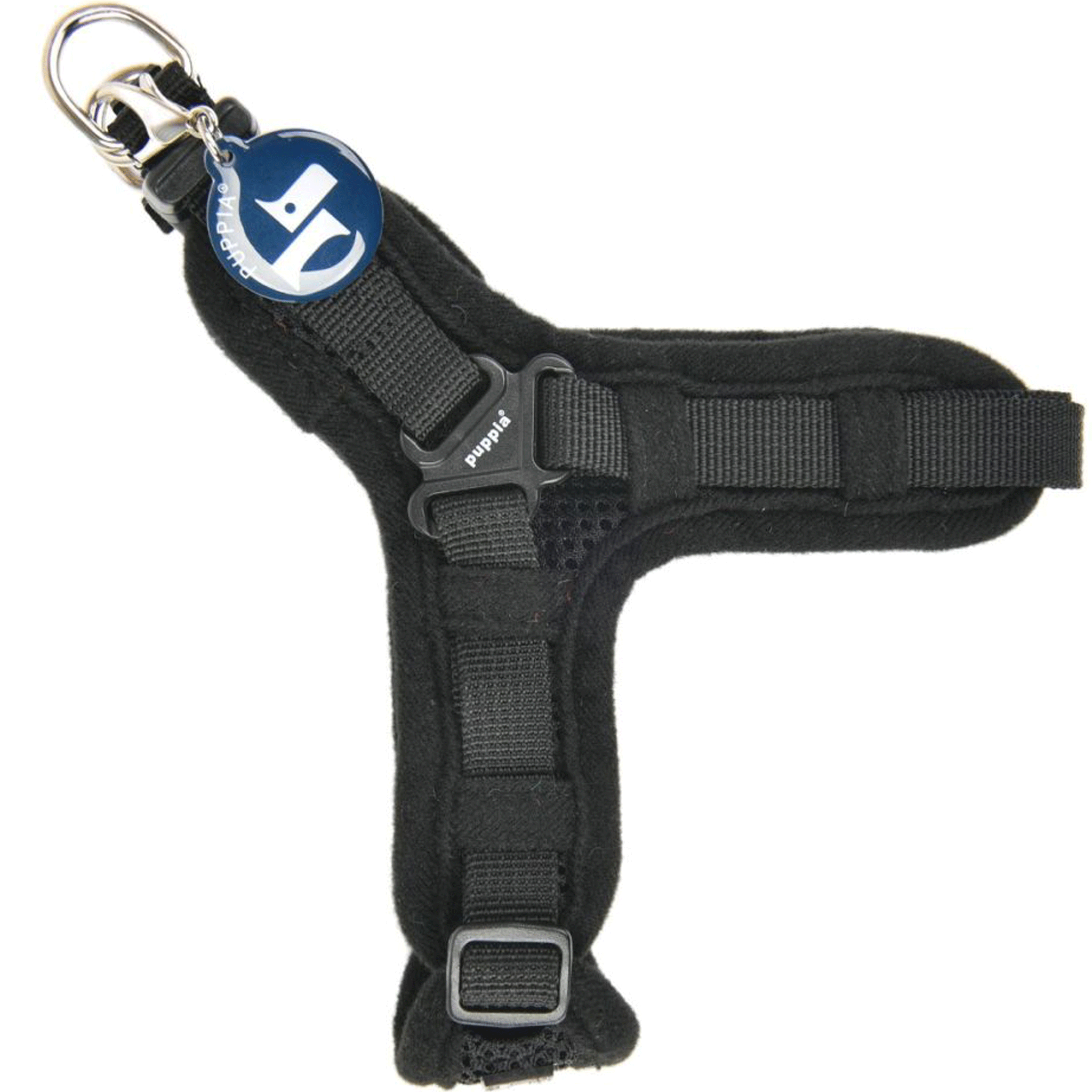 Puppia Black Soft Step-In Dog Harness - Adjustable & Comfortable for Small to Medium Dogs - Perfect for Walking, Training & Outdoor Adventures