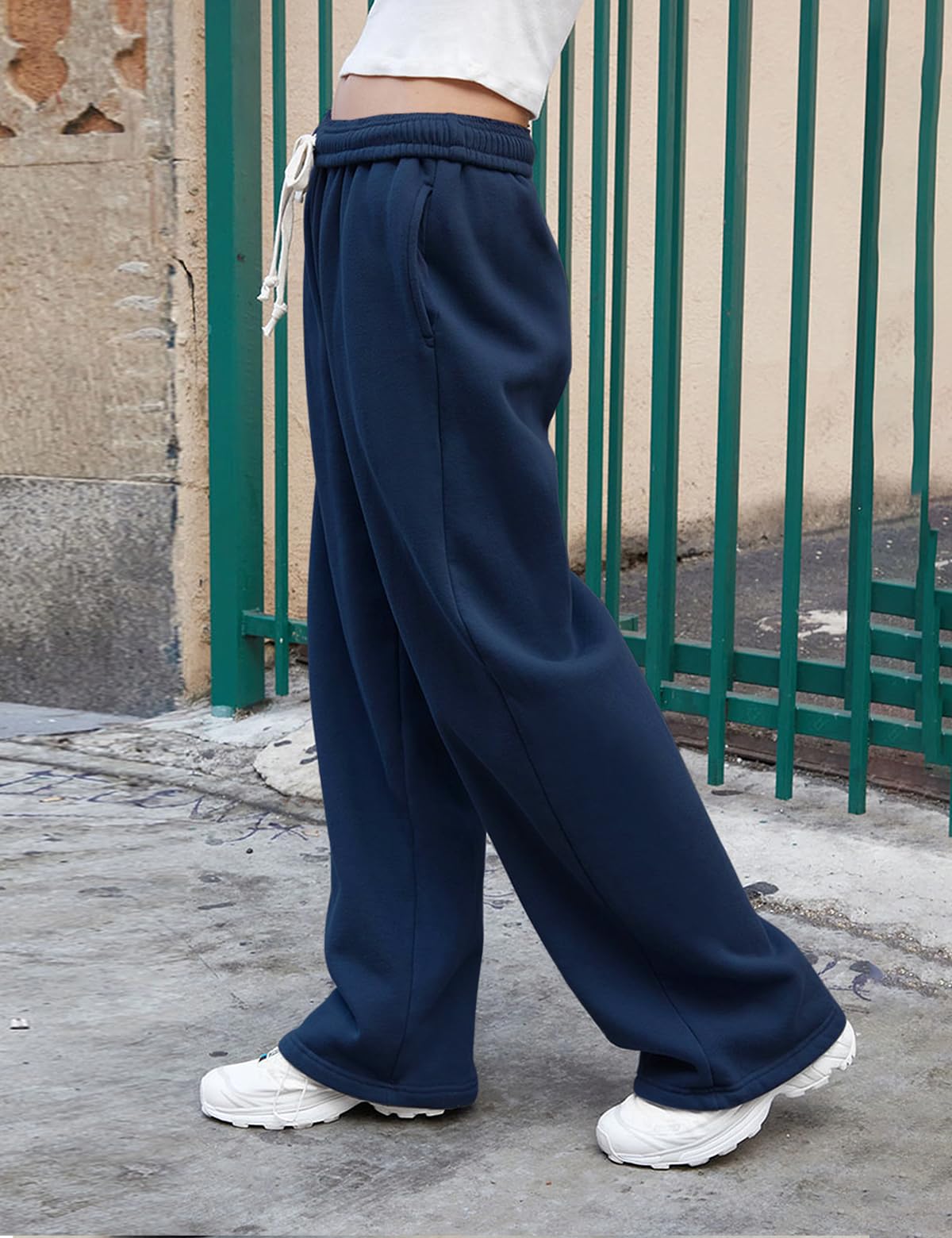 Women's High Waisted Wide Leg Sweatpants - Soft Baggy Lounge Pants with Drawstring Waist & Straight Leg Cut | Perfect for Yoga, Running Errands & Casual Wear