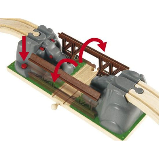 Brio Collapsing Bridge - Expandable Wooden Train Track Accessory for Kids | Perfect for Brio & Thomas Train Sets | Great for Playrooms, Birthday Gifts & STEM Learning