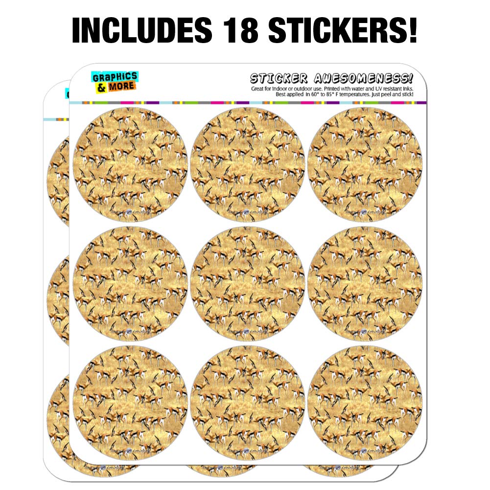 African Plains Gazelle Herd Grazing Pattern Planner Stickers - Scrapbooking, Journaling, DIY Craft Decoration for Bullet Journals, Calendars & Planners - Nature Inspired Wildlife Stationery Supplies