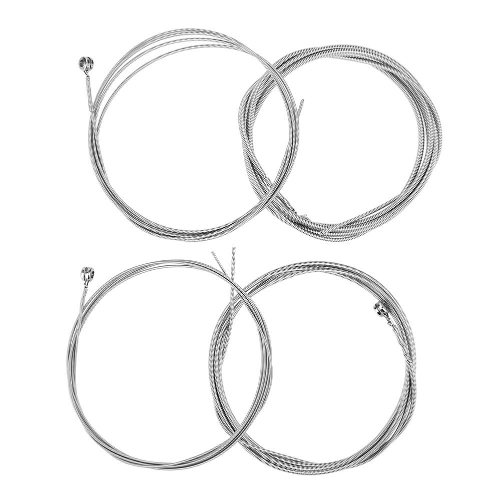 4 Pcs Bass Guitar Strings Set - 1mm, 1.4mm, 2mm, 2.5mm Gauges for Electric Bass - Perfect for Rock, Jazz & Studio Recording