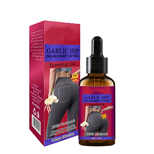 ZMYO 30ml Butt Enhancement Essential Oil - Natural Hip Lift & Firming Massage Oil for Bigger, Rounder Buttocks | Garlic Infused Formula for Booty Enlargement | Use for Home Massage, Gym Recovery & Body Contouring (30ml)
