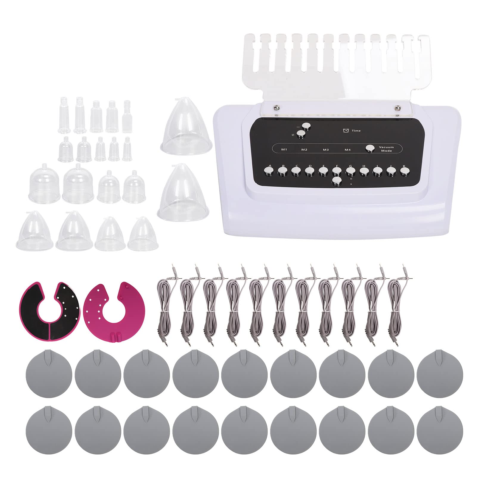 Professional Breast Vacuum Cupping Machine for Bust Lift & Pore Detox - Microcurrent Body Massager for Beauty Salon & Home Spa (UK Plug) | Enhance Skin Firmness & Relaxation