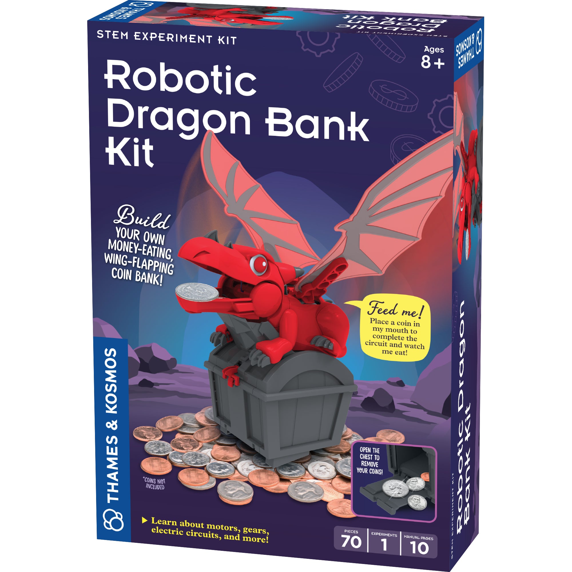 DIY Robotic Dragon Piggy Bank Kit - STEM Educational Toy for Kids, Fun Savings Gift for Boys & Girls - Perfect for Birthday Parties & Classroom Activities