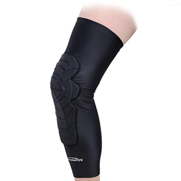 Basketball Leg & Knee Long Sleeve with Anti-Collision Pads - Protective Compression Gear for Basketball, Volleyball & Sports Training