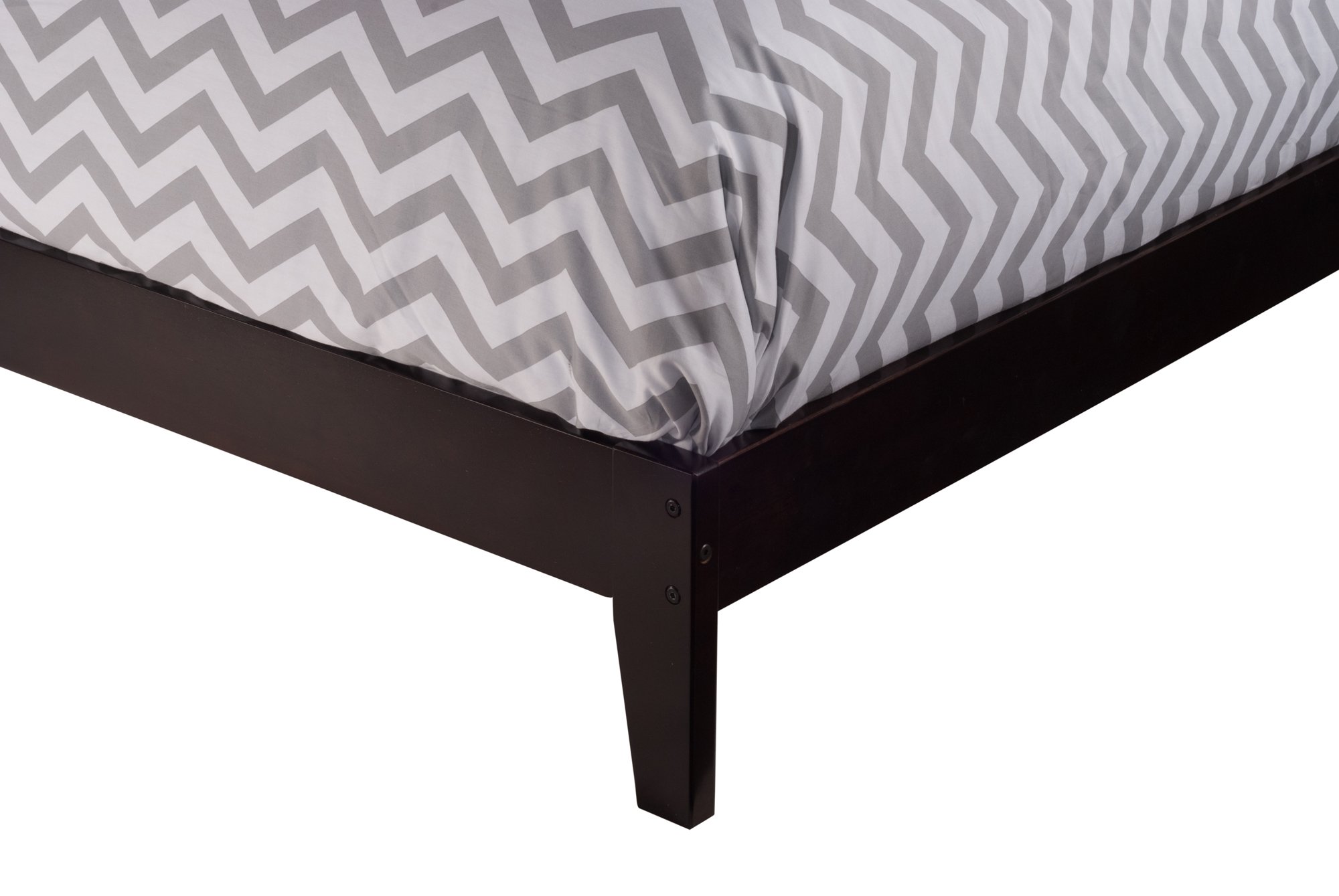 AFI Nantucket Twin XL Bed Frame with USB Charging Ports - Espresso Wood Finish for Dorm Rooms & Small Spaces