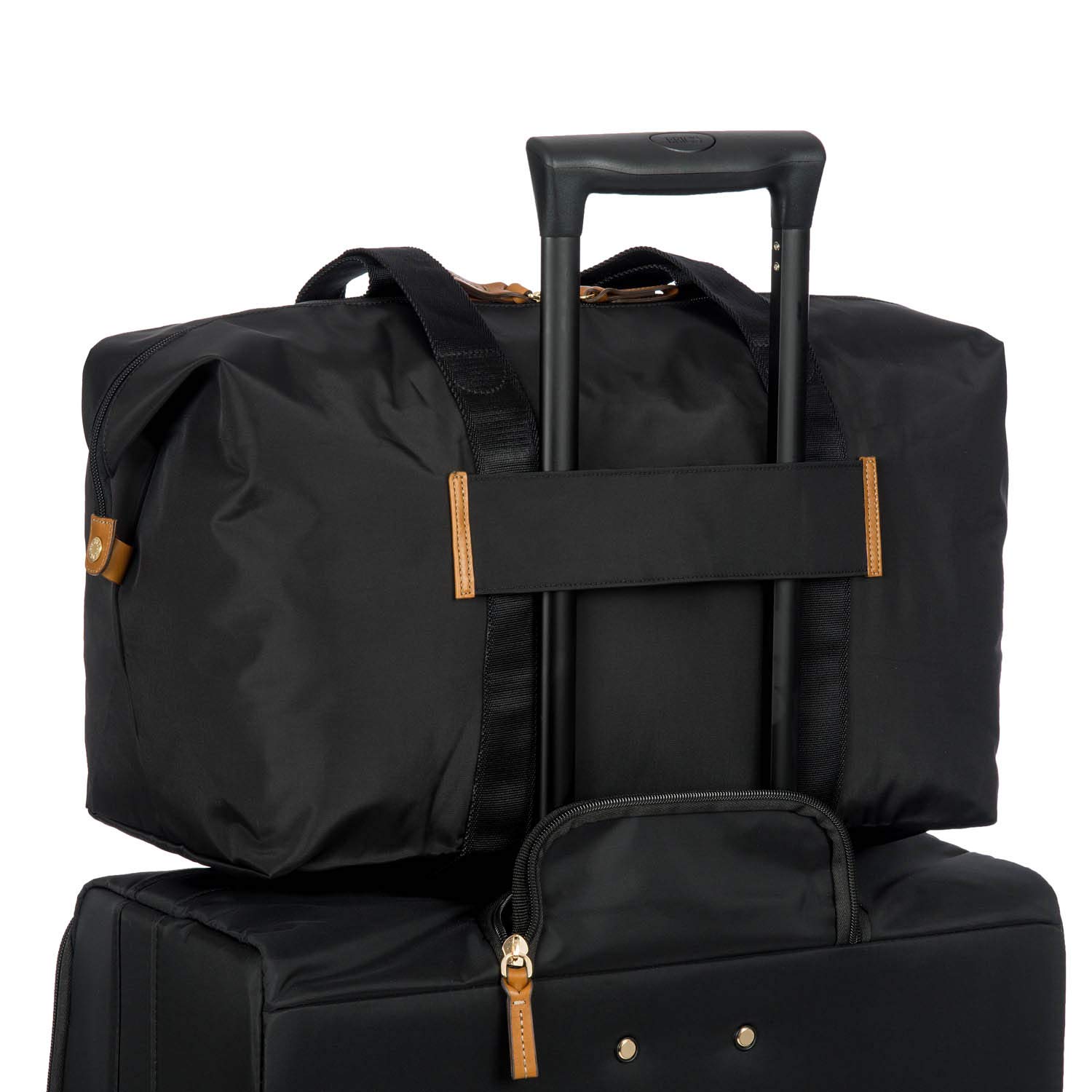 Bric's X-Bag/X-Travel 2.0 Foldable Duffel Bag - 18 Inch Carry On Luggage & Overnight Travel Bag - Lightweight & Durable - Perfect for Air Travel, Gym, Weekend Getaways (Black)