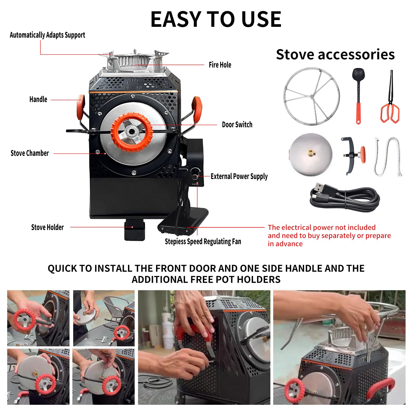 Portable Wood Burning Camp Stove - 16
