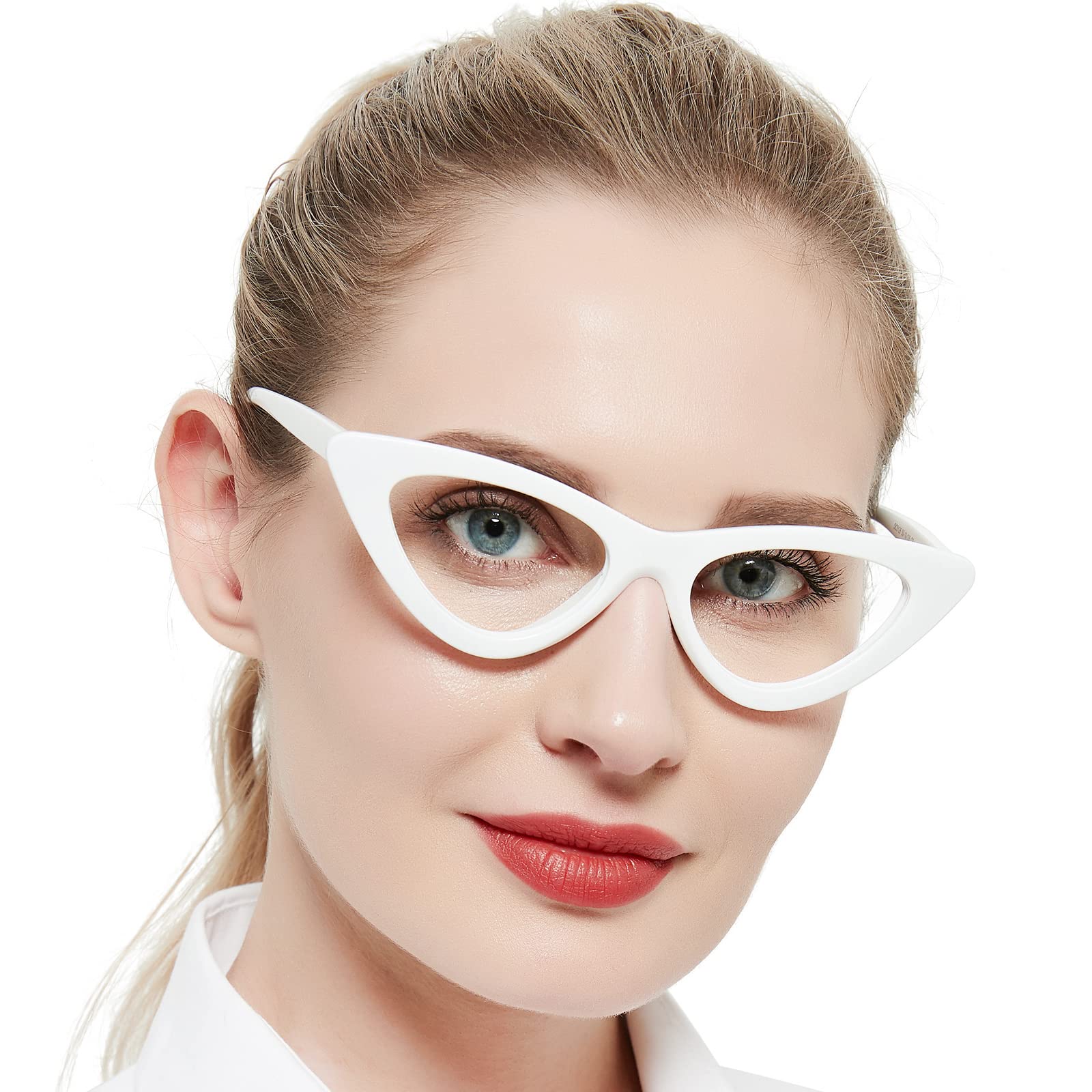 Stylish Blue Light Blocking Reading Glasses for Women - Retro Cat Eye Frame Design - Perfect for Computer Work, Reading & Fashion Accessories