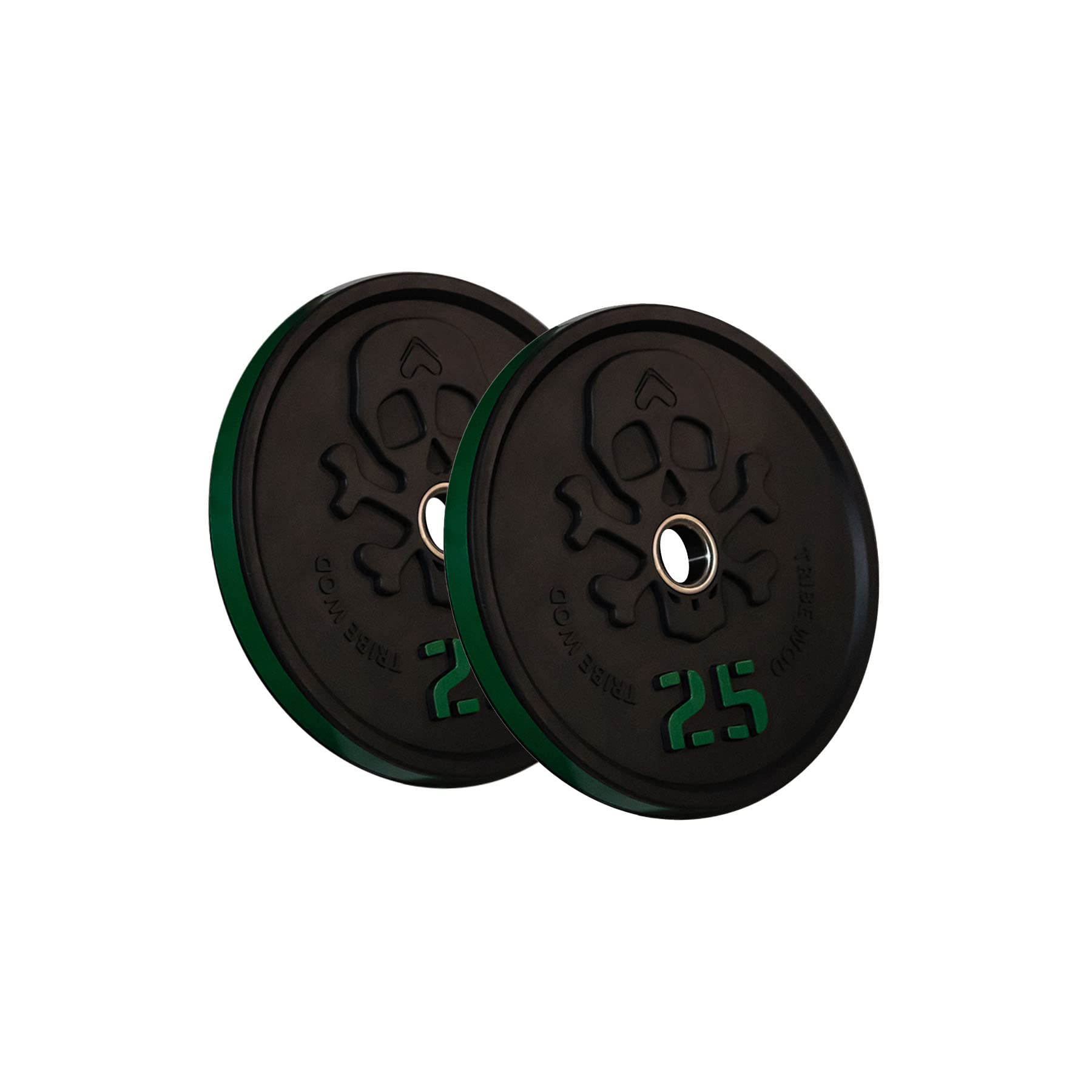 Tribe WOD Bumper Plates - Premium Rubber & Steel Olympic Weight Plates for CrossFit, Powerlifting & Home Gym - Compatible with Rep Fitness & Most Olympic Bars - Perfect for Strength Training & Functional Fitness Workouts