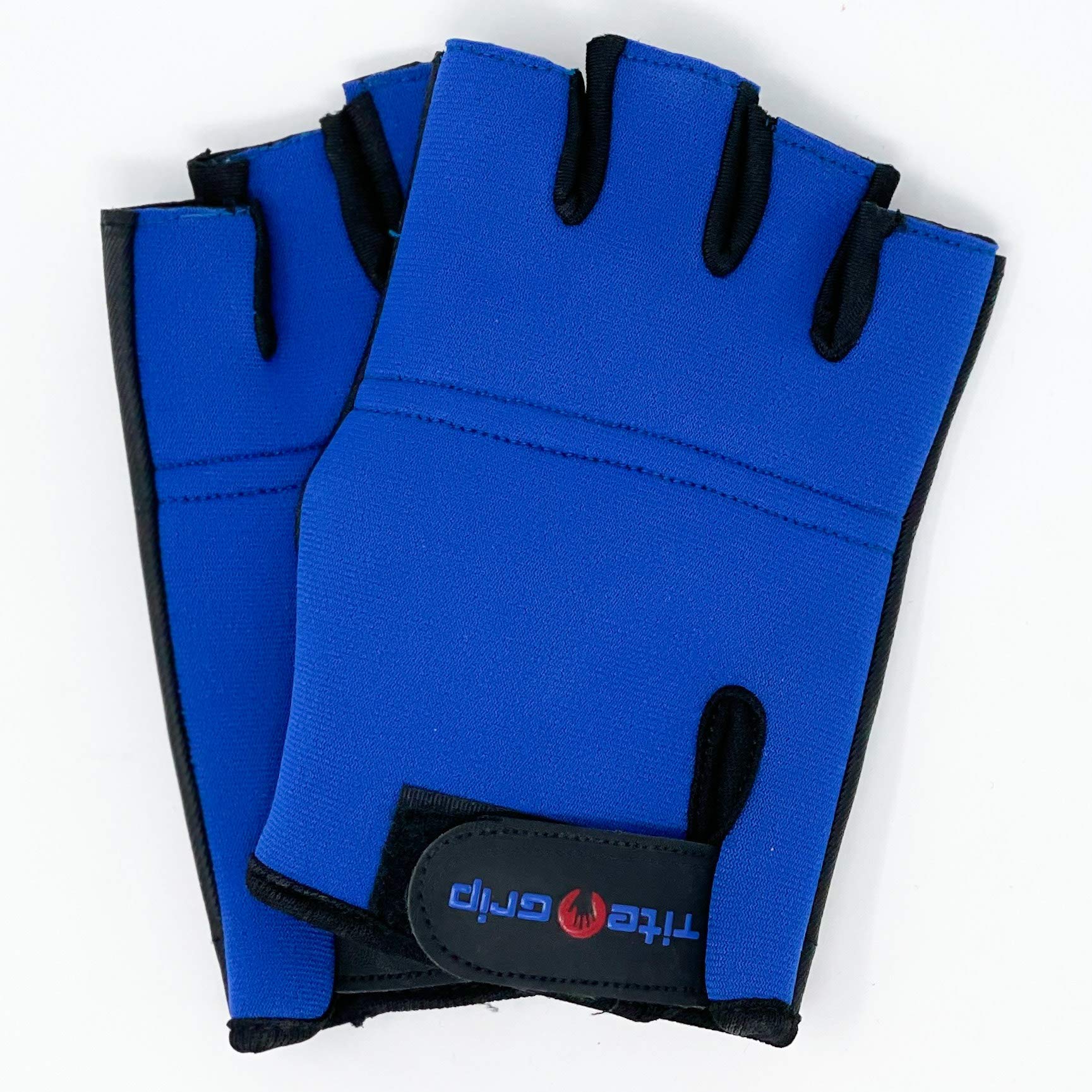 Blue Neoprene Aerial Fitness Gloves for Pole Dance & Weight Training - Medium/Large Size - Perfect for Grip Support in Yoga, Aerial Silks & Gym Workouts